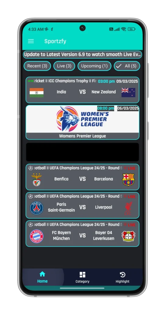 Home 9 Sportzfy TV